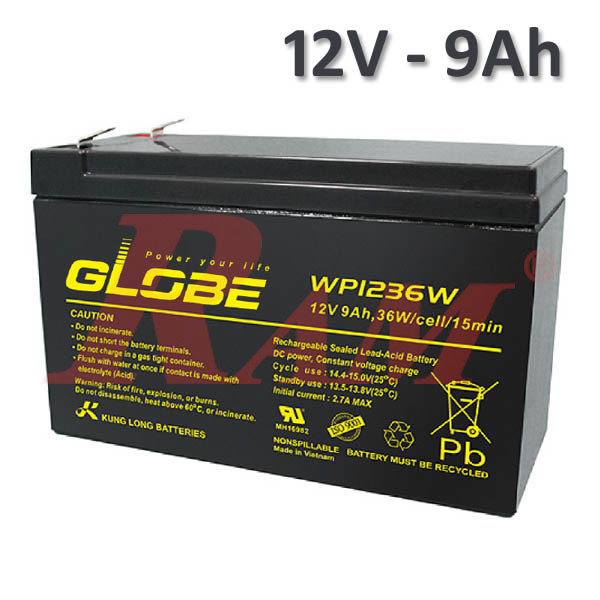Sealed Lead Acid Battery 12V/9Ah - GLOBE