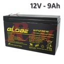Sealed Lead Acid Battery 12V/9Ah - GLOBE بطارية قابلة للشحن جافة 12 فولت 9 امبير ماركة جلوب