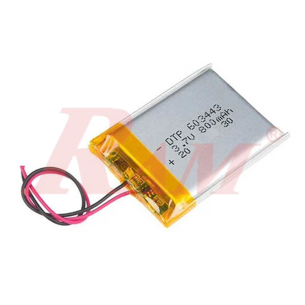 Polymer Li-Ion 3.7V 800mAh Single Cell Battery خلية بطارية قابلة للشحن ليثيوم بوليمر