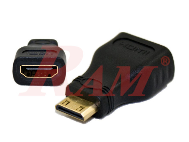 HDMI Female to Mini HDMI Male Converter (AD81) محول من ميني الي مدخل HDMI