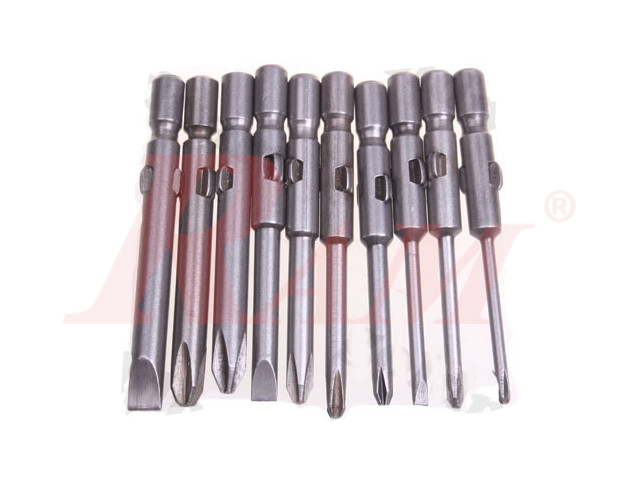 Screw Bits #800 for Electric Drill - 10 different Size Bits طقم لقم مفك 10 قطع موديل #800