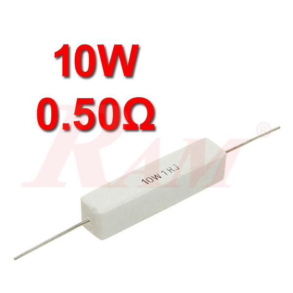 Ceramic Power Resistor 10W / 0.50Ω