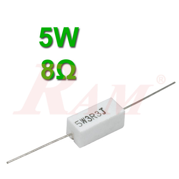 Ceramic Power Resistor 5W / 8Ω (7.5Ω)