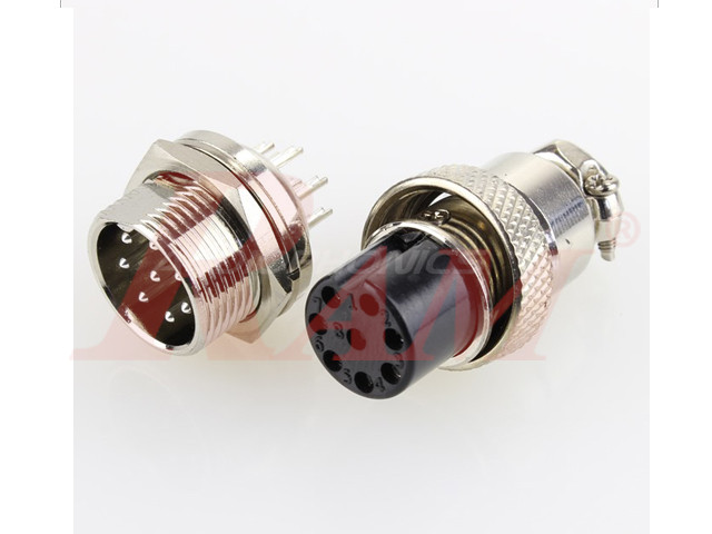 GX16-9 Pole Metal Male Female Panel Chassis Connector