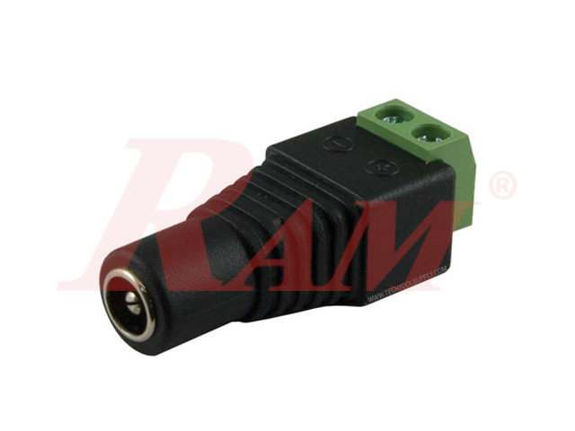 DC Female Power Plug 2.1mm To 2pin Screw Terminal Block