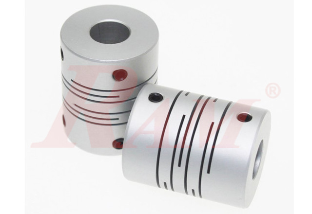 Aluminum Flexible Coupling Size L32xD25mm - Inner Diameters 10x12mm