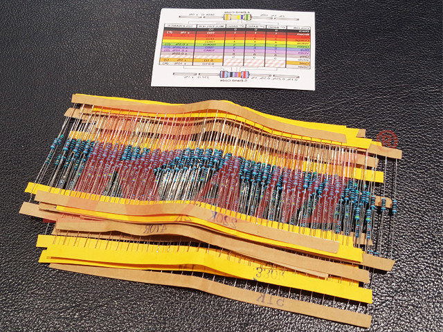 Kit Resistor 1/4W - 450 Carbon Resistors 5% Tolerance 1/4W