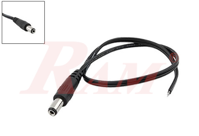 Endless Wire DC Male 2.1mm Standard Plug 25cm