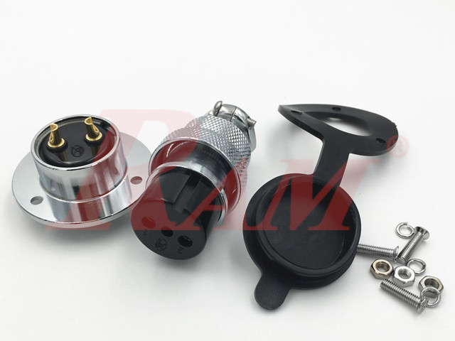 GX25-2 Pole Metal Male Female Panel Chassis Connector