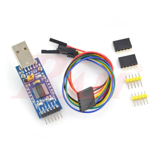 FTDI Original Chip Basic Breakout 5V/3.3V (USB to Serial TTL) - Waveshare Blue Board