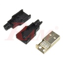 USB2.0 Type-A Male Plug 4-pin Connector Jack With Plastic Cover (SKU#USB8)