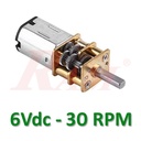 Micro Metal 6V DC Geared Motor 30 rpm (GA12-N20)