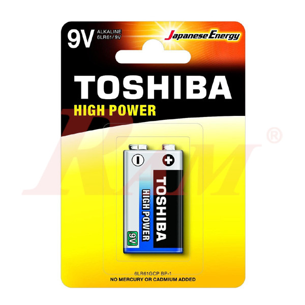 Battery 9V Power Alkaline TOSHIBA