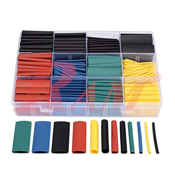 Box of Heat Shrink 530pcs/set Color علبة شرنك مكرونة حراري للعزل ملون 530 قطعة