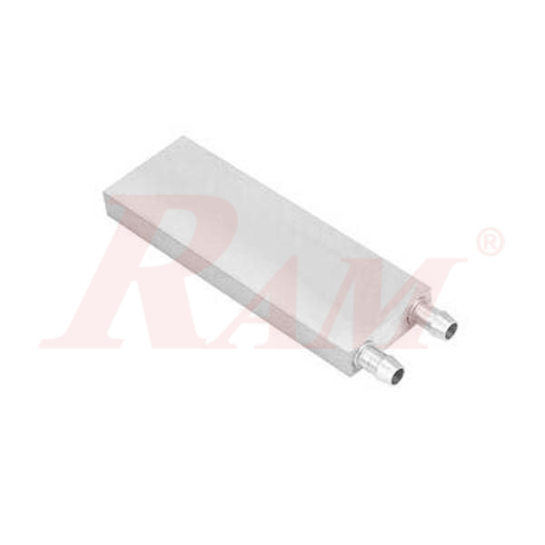 Aluminum Water Block 120x40 mm For Thermoelectric Cooler (Peltier) بلوك تبريد مائي الومنيوم لبيلتيير 120×40 مم
