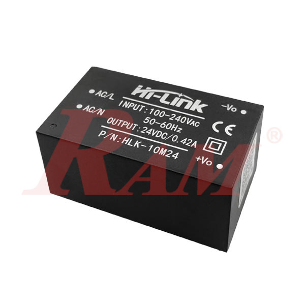 AC-DC Module 10W 220Vac to 24Vdc (HLK-10M24)  محول فولت متردد 220 الى فولت مستمر 24 فولت 10 واط