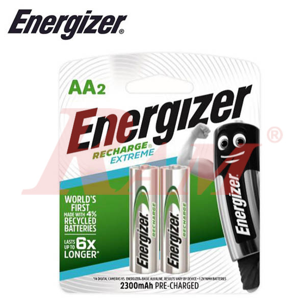 Energizer® 2xAA 2300mAh Rechargeable Batteries بطارية قابلة للشحن انرجايزر AA قلم - كارت 2 حجر
