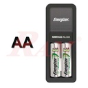 Energizer® 2xAA Rechargeable Batteries + Accu Recharge MINI Charger شاحن بطاريات مع بطاريات انرجايزر