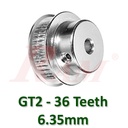 GT2 / 36 Teeth Bore 6.35mm Timing Aluminum Pulley