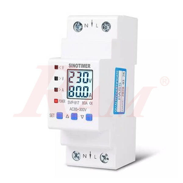 SVP-917 1-Phase 80A V/A ac Protector + Energy Meter قاطع الحماية للتيار والفولت 1 فاز 80 امبير