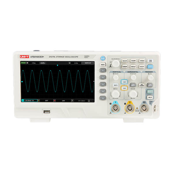 UTD2102CEX+ UNI-T Digital Storage Oscilloscope 100MHz جهاز اوسلسكوب 100 ميجاهرتز 2 قناة
