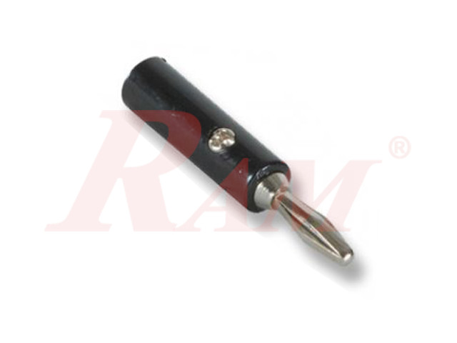 Banana Male Plug 4 mm - Black Color (AD38)