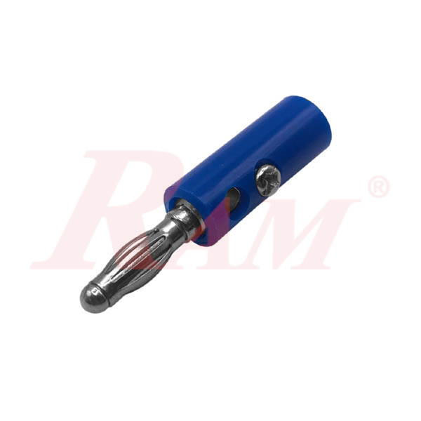 Banana Male Plug 4 mm - Blue Color (AD38) سوكت بنانا ميل مقاس 4ملي لون ازرق