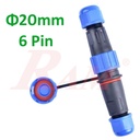LD20-Docking IP67 - 6pin  Waterproof Dustproof Connector - Water Depth 1m