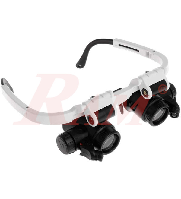 Magnifier Glasses 9892H-1 With LED Light 8X ~ 23X ظارة مكبرة مع اضاءة LED تكبير 8× الى 23×