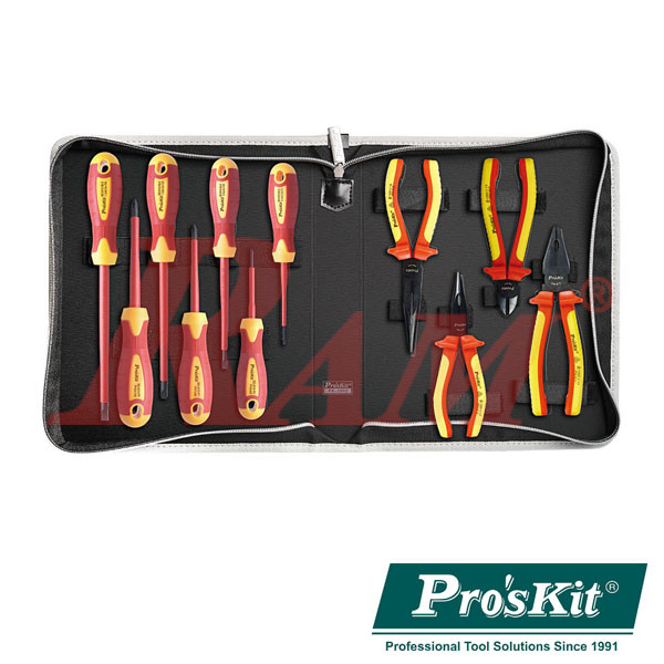 Pro'sKit® PK-2802 - 1000V Insulated Plier & Screwdriver Set طقم مفكات وكماشات معزول 1000V ماركة بروزكيت