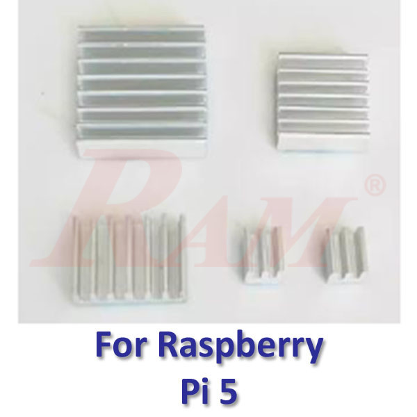 Heatsink Cooling Set for Raspberry Pi 5B Board - White