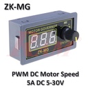 ZK-MG PWM 5A 150W Motor Speed Control Switch Manual (5Vdc to 30Vdc) Panel Shape