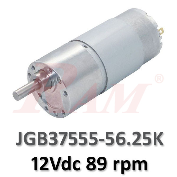 DC Geared Motor 12Vdc 89 rpm - Model JGB37555-56.25K