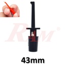 Round Small Single Test Hook Clip 43mm - Black Color (SKU#AD43B)