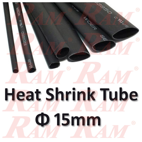 Heat Shrink Φ 15mm - 1 Meter هيت شرنك مكرونة حراري للعزل قطر 15 ملم - طول 1 متر