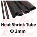 Heat Shrink Φ 2mm - 1 Meter هيت شرينك مكرونة حراري للعزل قطر 2 ملم - طول 1 متر