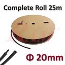 Heat Shrink Φ 20mm - 1 Roll 25 Meters بكرة 25م هيت شرنك مكرونة حراري للعزل قطر 20 ملم