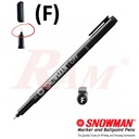 SNOWMAN® Marker Pen (F) OPF Fine Tip Waterproof - For PCB Drawing - Black قلم دوكو للرسم على البورد سنومان (F)