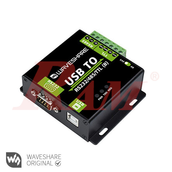 Waveshare® USB To RS232/485/TTL Interface Converter, Industrial Grade Isolated USB Converter محول بيانات USB الى RS232/485/TTL معزول صناعي