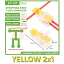 WAGO T-Tap 2x1 (Yellow) 1.5~2.5mm² Stripping Free Wiring Connector - Conductor Terminal Block With Lever LT-T2-YELLOW