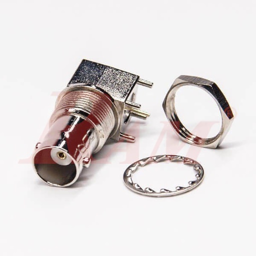 [BNC.PCB.F] BNC Female PCB Mount سوكت BNC انثى على بوردة