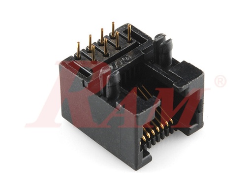[RJ8.P.PCB] RJ45 - 8 Pin Connector On PCB Plastic Housing