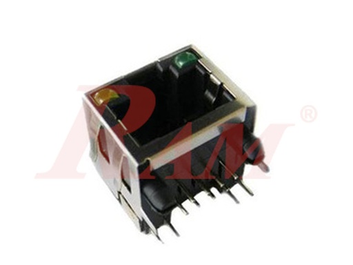 [RJ8.LED.PCB] RJ45 - 8 Pin With LED Network Connector On PCB