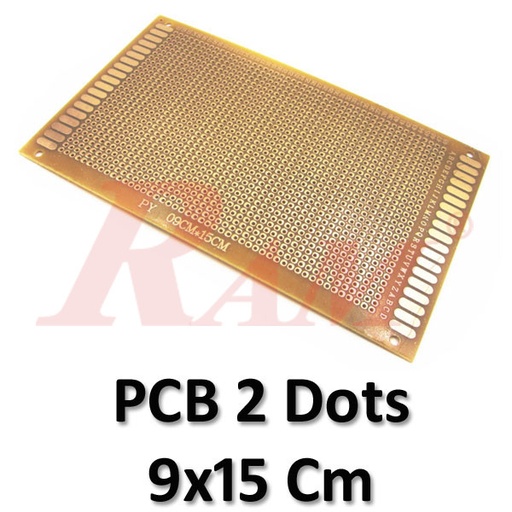 [PCB2.HOLES.15X8] PCB 15x9 cm2 Dots Holes - Each Point (SKU#PCB2.HOLES) كل نقطة منفصلة