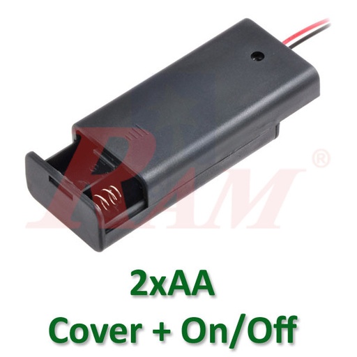 [BATTERY.CASE.2XAA.ONOFF] Battery Case 2xAA + On/Off Switch