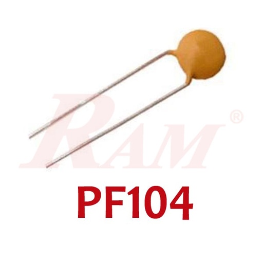 [C.PF.104] Capacitor مكثف PF104 سيراميك 100 نانو فاراد 25 فولت (100nF 25V)