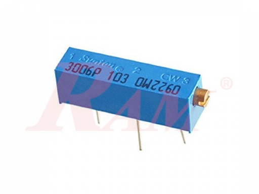 [POT.TH.LONG.10K] Potentiometer 10KΩ (W103) 3/4W Side Adjustment Cermet