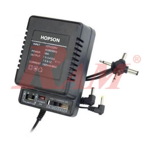 [ADAPTER.VAR.12V.1A] Wall Adapter Variable 1.5Vdc to 12Vdc (1A)