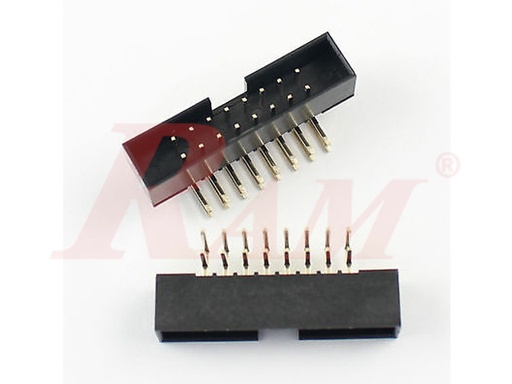 [FCL16.PCB] IDC16 Male Polarized Right Angle 90° (FCL16-PCB) سوكت IDC زاوية 90 للبورد