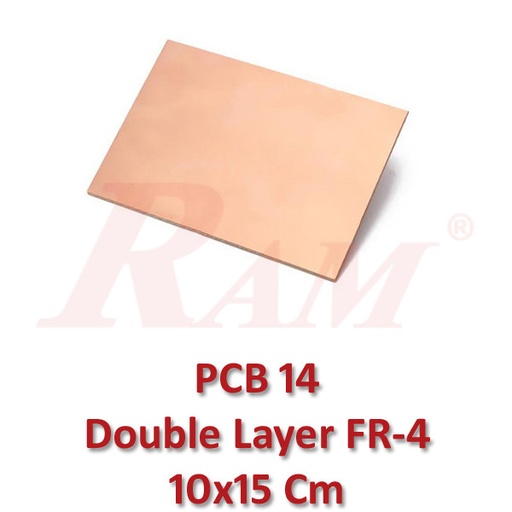 [PCB14.DOUBLE.10X15] PCB FR4 Double Layer 10x15 cm2 (SKU#PCB14)